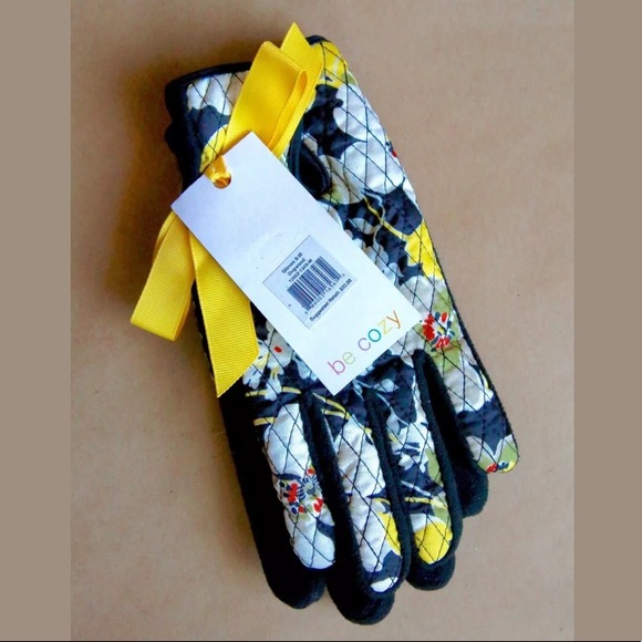 Vera Bradley Yellow Black Gloves in Dogwood SM - Picture 3 of 4
